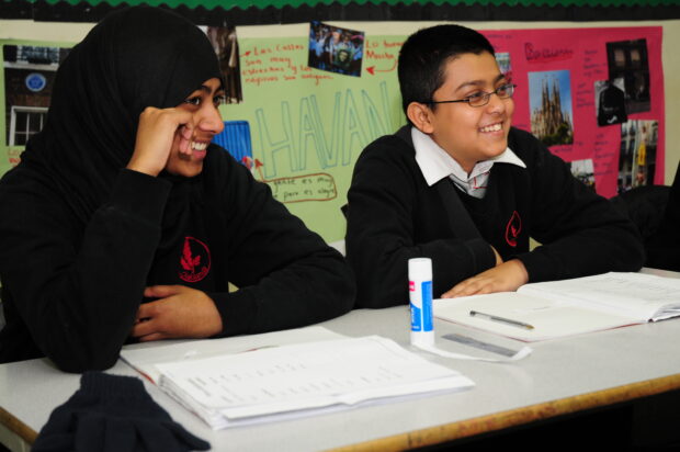 Pupils listening