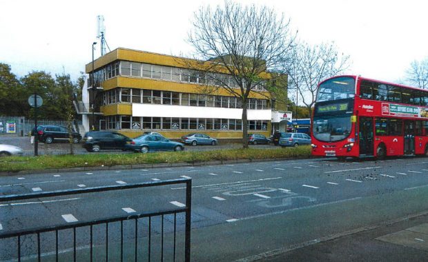 An external photo of an unregistered school in a London street. 